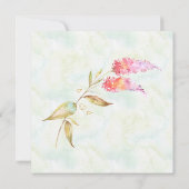 Invitation ~ Turquoise or Aquarelle Mariage floral élégant (Dos)