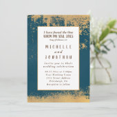 Invitation Turquoise or moderne Bible Verse Mariage chrétien (Debout devant)