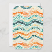 Invitation Turquoise Orange Peach Wavy Watercolor (Dos)