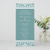Invitation Turquoise ou n'importe quelle couleur Damask Faire (Debout devant)