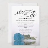 Invitation Turquoise ou Sky Blue Rose Nous faisons encore Vow (Devant)