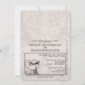 Invitation Turquoise Paris Passport Mariage (Devant)