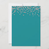 Invitation Turquoise Parties scintillant Argent Surprise Swee (Dos)
