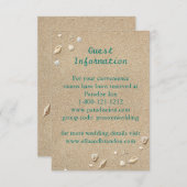 Invitation Turquoise Plage Sandy Toits Salty Baisers Enclôtur (Devant / Derrière)