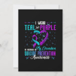 Invitation Turquoise Purple Grandson Prévention Suicide Sensi<br><div class="desc">Turquoise Purple Grandson Prévention Suicide Sensibilisation</div>