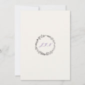 Invitation Turquoise Purple Jaune Fleurs de prairie de printe (Dos)