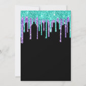 Invitation Turquoise Purple Parties scintillant Drives Black (Dos)