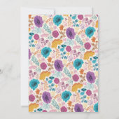 Invitation Turquoise Purple Yellow Spring Meadow (Dos)