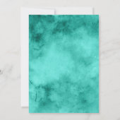 Invitation Turquoise rouge orange Roses Boho Mariage floral (Dos)