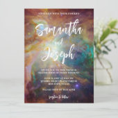 Invitation Turquoise rouille Orion Nebula Celestia Mariage (Debout devant)