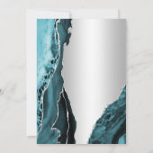 Invitation Turquoise Silver Agate Surprise 50e anniversaire (Dos)