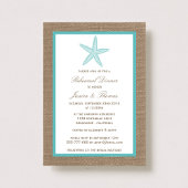 Invitation Turquoise Starfish Dîner de répétition de plage Bu