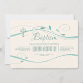 Invitation Turquoise Swirls (Devant)