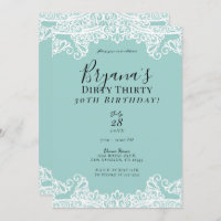 Turquoise Turquoise Blanche dentelle sale 30 30e a