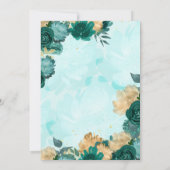 Invitation Turquoise Turquoise Or Floral Princess Sweet 16 (Dos)