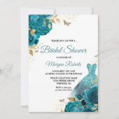 Invitation Turquoise Turquoise  robe Fête des mariées (Devant)