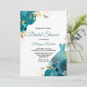 Invitation Turquoise Turquoise  robe Fête des mariées (Debout devant)
