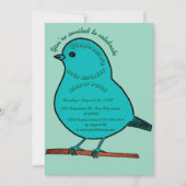 Invitation Turquoise & Vert 60e anniversaire mignonne dîner a (Devant)