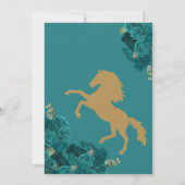 Invitation Turquoise Vert Bleu Roses Charro Vestidos Quincean (Dos)