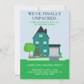 Invitation Turquoise Vert moderne Accueil Réchauffement de ma (Devant)