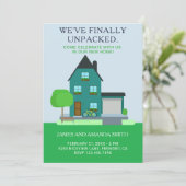 Invitation Turquoise Vert moderne Accueil Réchauffement de ma (Debout devant)