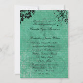 Invitation Turquoise Vintage 5x7 (Dos)