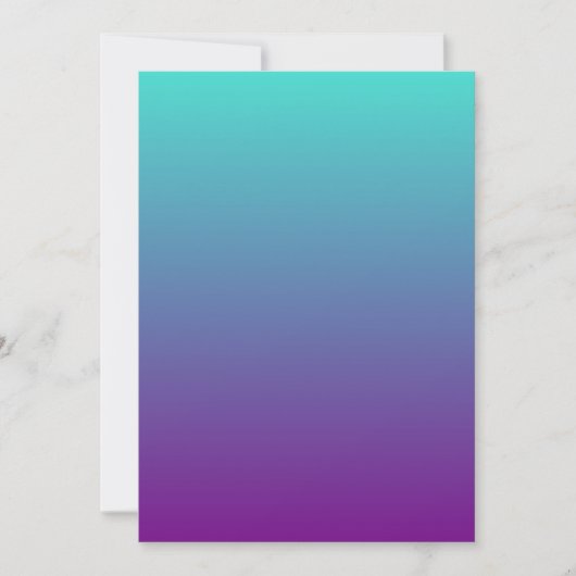 Invitation Turquoise Violet Ombré (Devant)