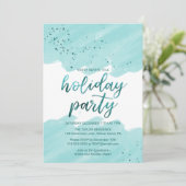 Invitation Turquoise Watercolor (Debout devant)
