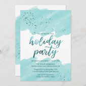 Invitation Turquoise Watercolor (Devant / Derrière)