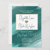 Invitation turquoise Watercolor - Invitation de ma (Devant)