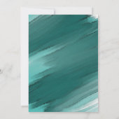 Invitation turquoise Watercolor - Invitation de ma (Dos)