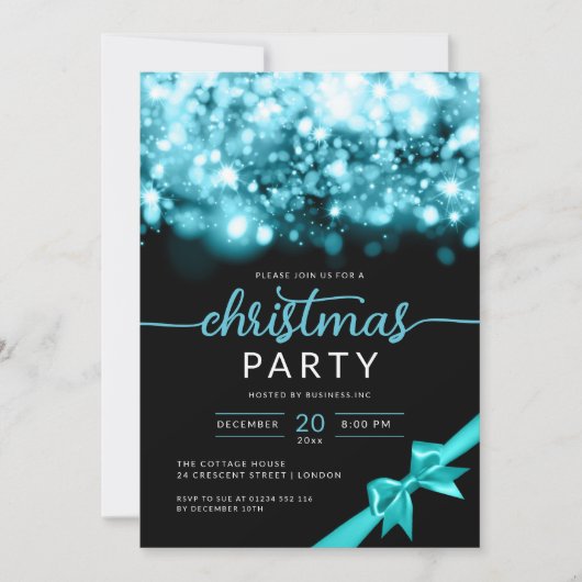 Invitation Turquoise Winter Sparkling Company (Devant)