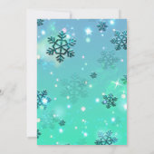 Invitation Turquoise Winter Wonderland Business Christmas Par (Dos)