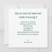 Invitation Turtles celebrating birthday with cake and hats (Dos)