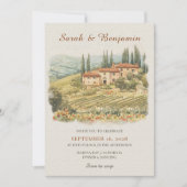 Invitation Tuscan Vineyard Destination Wedding Suite (Devant)