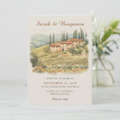 Invitation Tuscan Vineyard Destination Wedding Suite (Debout devant)
