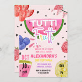 Invitation Tutti Frutti Fruit 1er 3e 4e 6e 7e 8e 9e (Devant / Derrière)