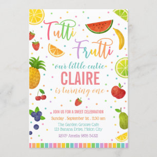 Invitation Tutti Frutti  Fruit Party Anniversaire
