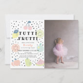 Invitation Tutti Frutti Pastel Fruit 2ème photo Anniversaire (Devant)
