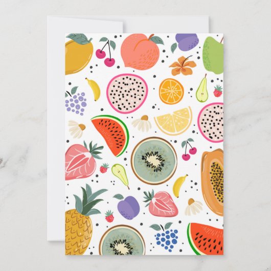 Invitation Tutti Frutti Tropical Summer Sweet Un Anniversaire (Dos)