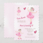 Invitation Tutu Ballerine Douce (Devant / Derrière)
