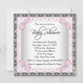 Invitation Tutu Bébé Fille Shower de Ballerine (Dos)