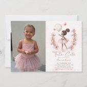 Invitation Tutu Cute Ballet Ballerina Ballet Anniversaire Pho (Devant)