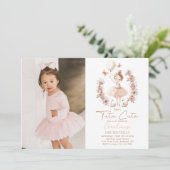Invitation Tutu Cute Ballet Ballerina Photo Anniversaire (Debout devant)