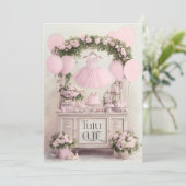 Invitation Tutu Cute Ballet Rose Ballerina Thème pour filles (Debout devant)