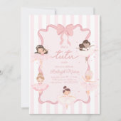 Invitation Tutu Cute Girls 2e anniversaire de Ballerina (Devant)