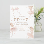 Invitation Tutu Cute Girls Second Ballerina Anniversaire (Debout devant)
