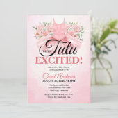 Invitation Tutu Excité Floral Cute Baby shower (Debout devant)