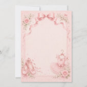 Invitation Tutu Rose Douce Fête de Naissance Petite Fille Dan (Dos)
