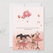 Invitation Tutu Twirling Ballet, Diverse Ballerina Anniversai (Dos)